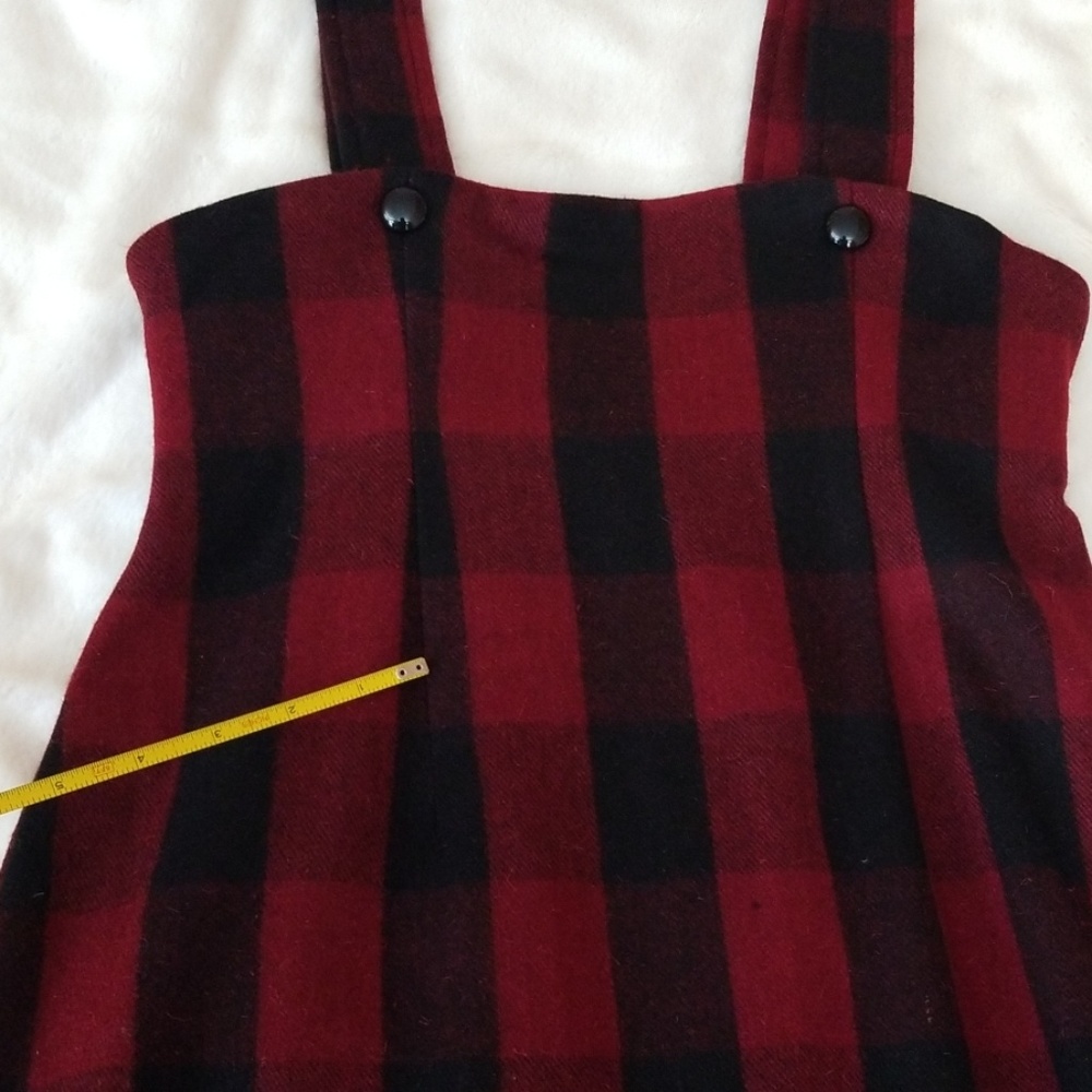 BLACK FRIDAY SALE Tatyana plaid overalls dress - Picture 5 of 8